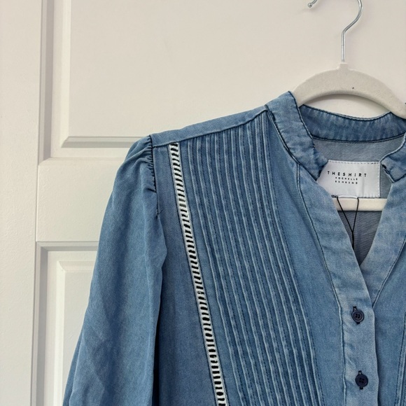 NEW THESHIRT Button Up Chambray Dress - Picture 9 of 9